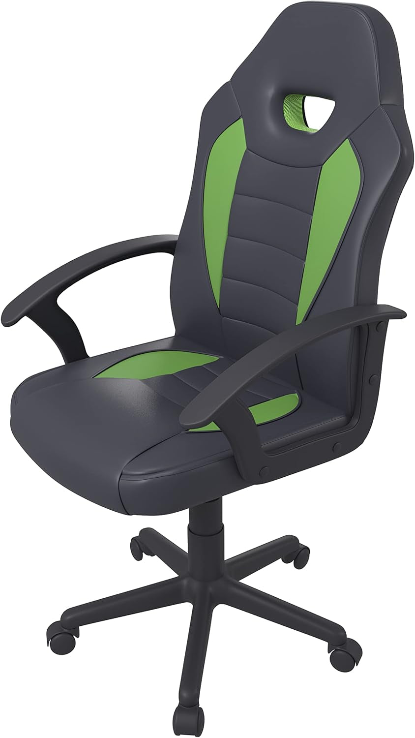 Henry Vegan Leather Gaming Chair, Green Envy