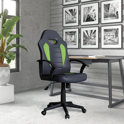 Henry Vegan Leather Gaming Chair, Green Envy