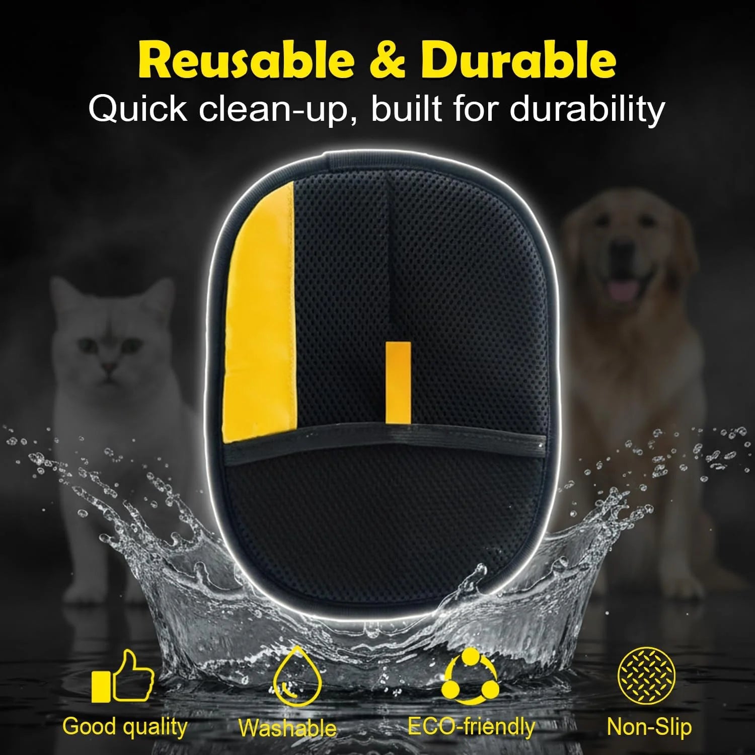 Pet Hair Removal Gloves, 2025 Electrostatic Gloves Hair Removal Reuseable Electrostatic Pet Cat Dog Hair Removal Glooming Gloves, Pet Hair Remover for Cat & Dog