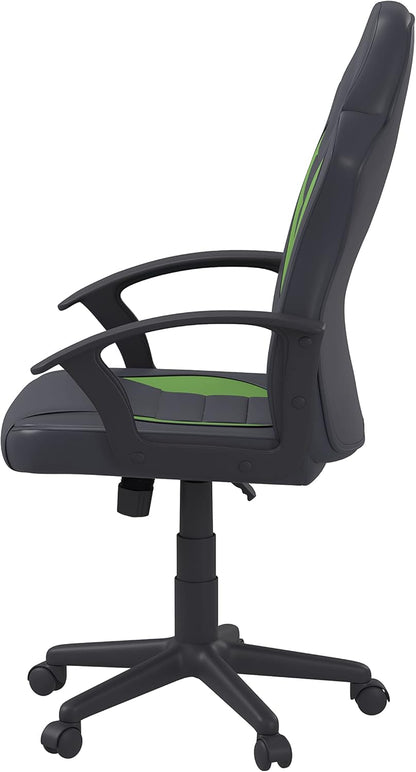 Henry Vegan Leather Gaming Chair, Green Envy