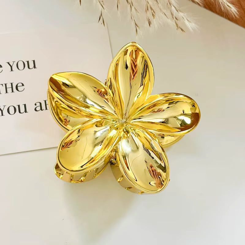 Leopard Print Flower Hair Claw Clips Women Girls Hawaiian Gradient Hairpins Hair Accessories Shark Barrettes Sweet Shark Claws