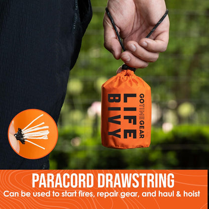 Life Bivy Emergency Survival Sleeping Bag Thermal Bivy - Use as Emergency Bivy Sack, Survival Sleeping Bag, Mylar Emergency Blanket