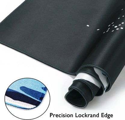 Desk Mat, Big Mouse Pad, XXL Extended Gaming Mouse Pad, Large Mouse Pad for Desk Rubber Base Mousepad with Stitched Edges, Keyboard Mouse Mat for Work, Game, Office, Home - Japanese Sea Wave