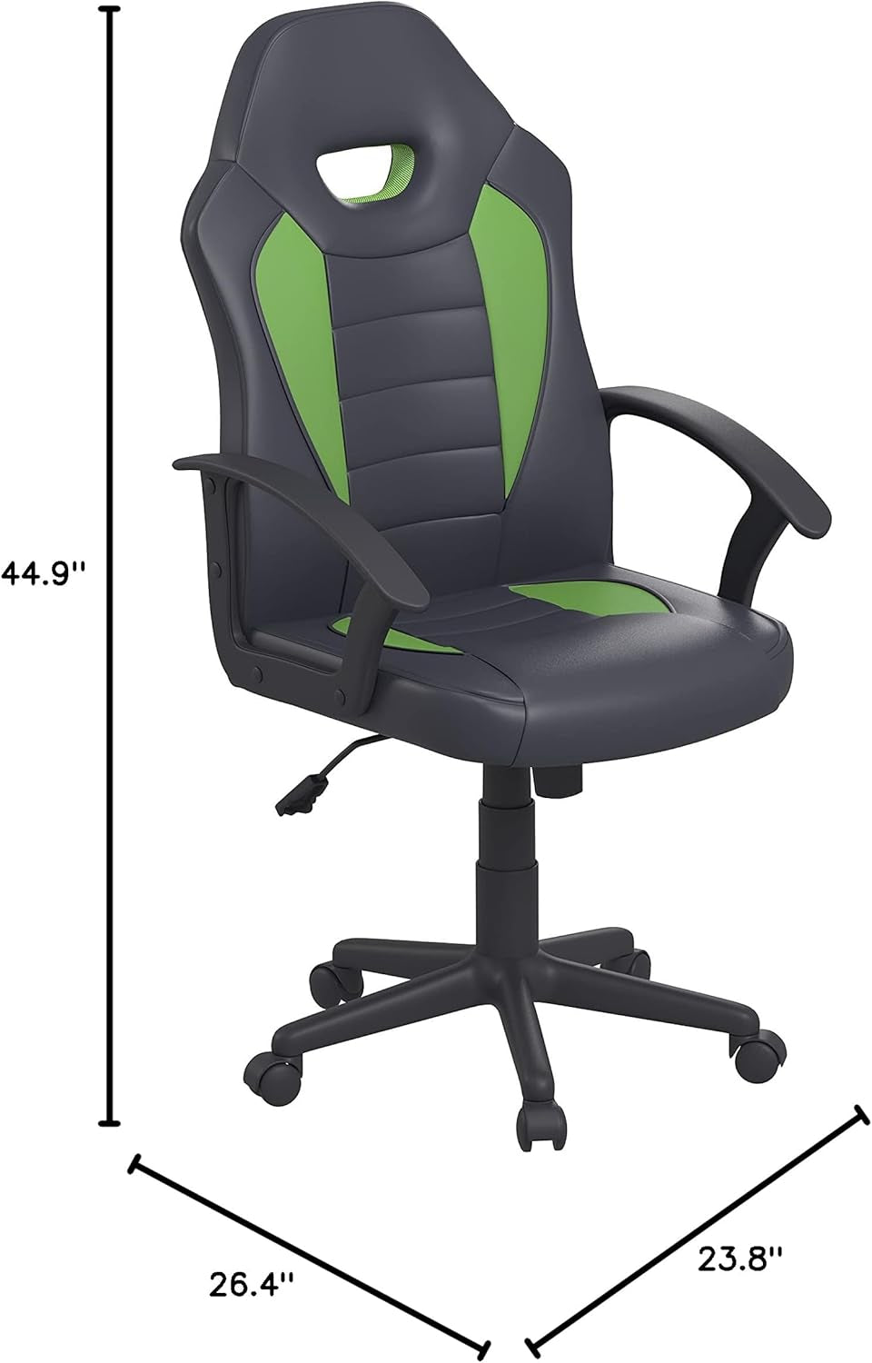 Henry Vegan Leather Gaming Chair, Green Envy