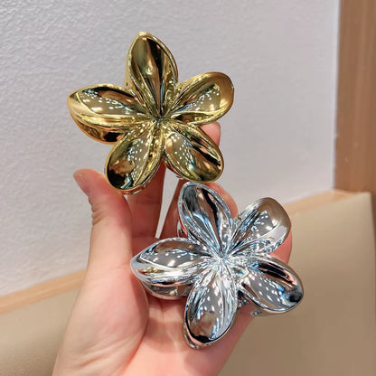 Leopard Print Flower Hair Claw Clips Women Girls Hawaiian Gradient Hairpins Hair Accessories Shark Barrettes Sweet Shark Claws