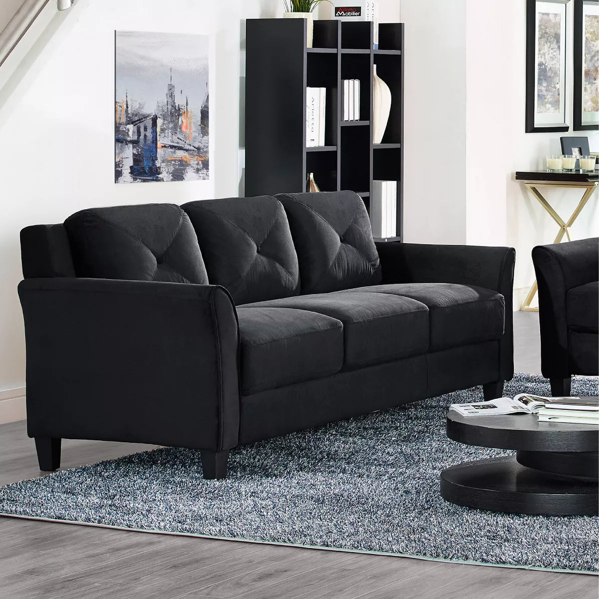Harper Tufted Microfiber Sofa - Lifestyle Solutions