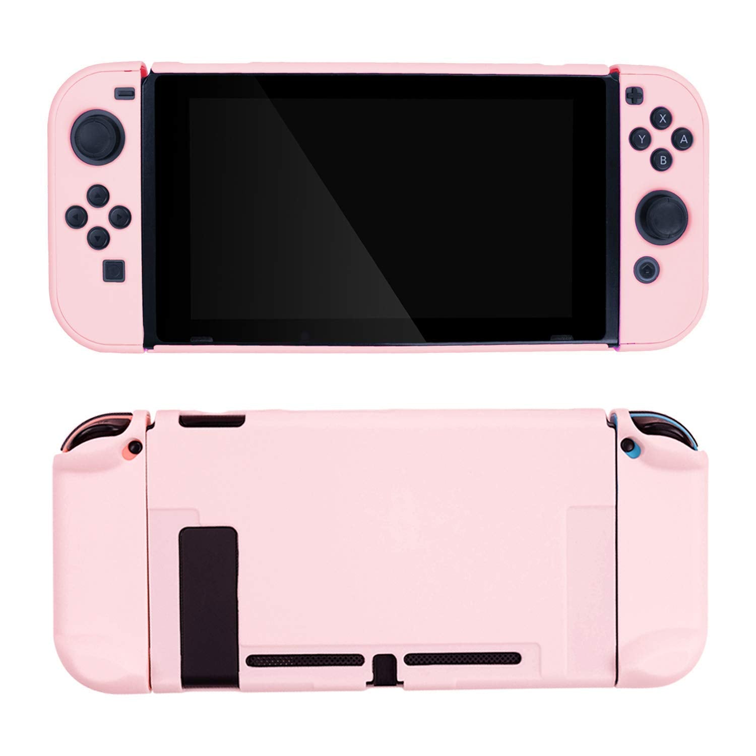 Switch Protective Case Slim Cover Case for Switch and Joy Con - Shock-Absorption and Anti-Scratch (Sakura Pink)