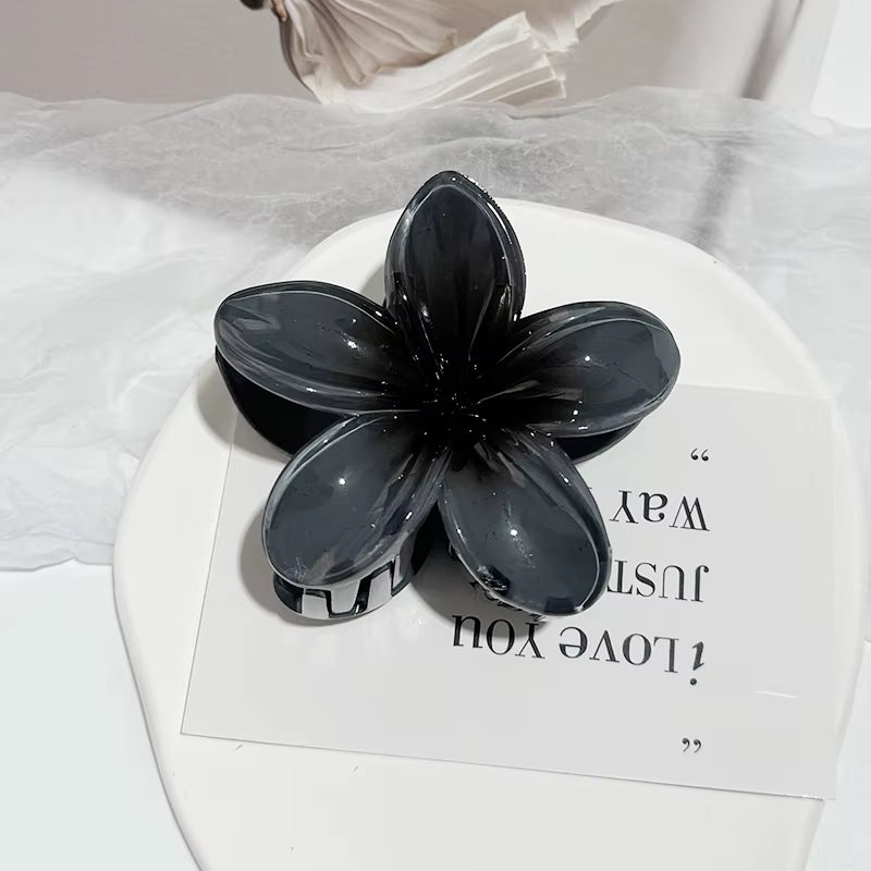 Leopard Print Flower Hair Claw Clips Women Girls Hawaiian Gradient Hairpins Hair Accessories Shark Barrettes Sweet Shark Claws