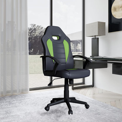 Henry Vegan Leather Gaming Chair, Green Envy