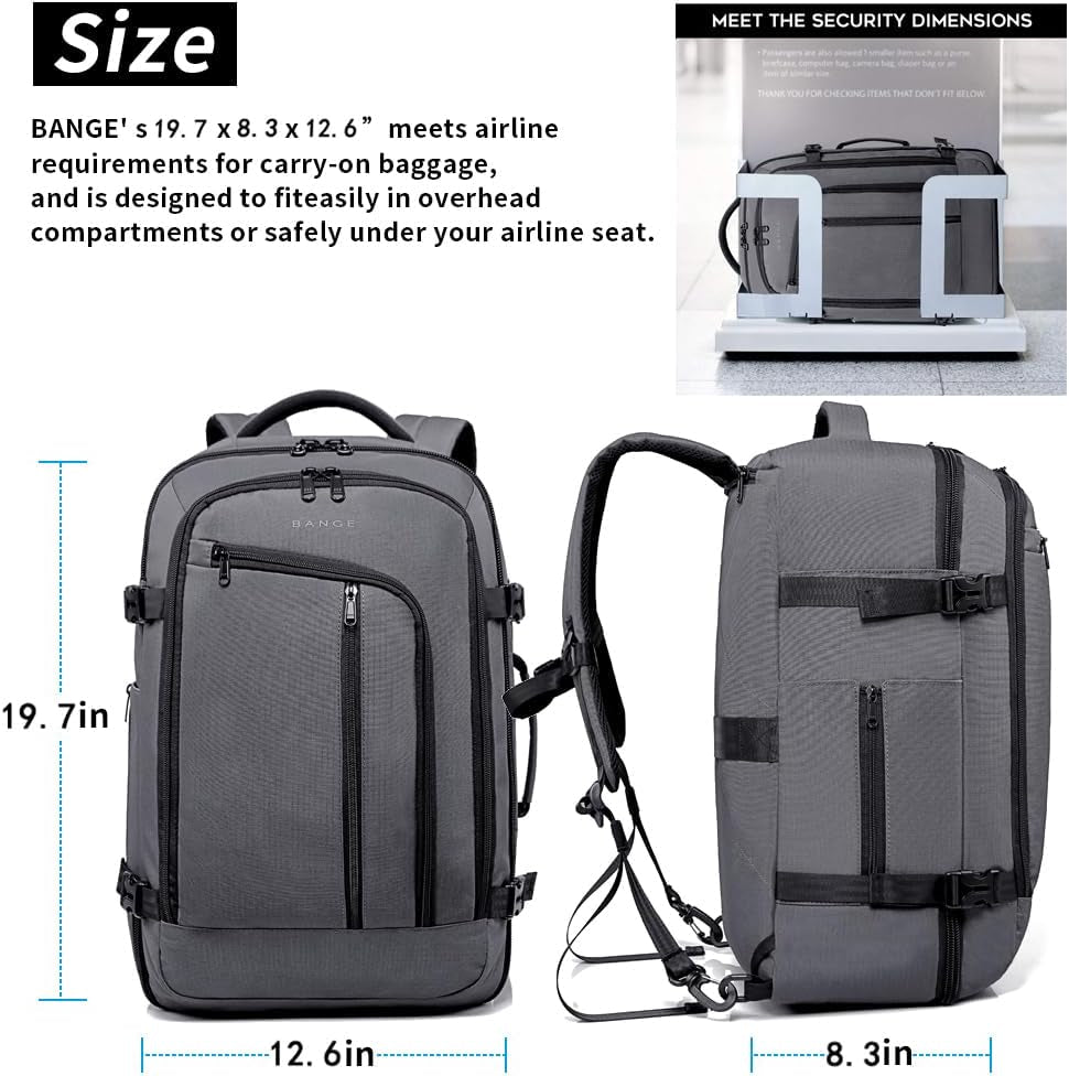 Mens Business Backpack for Work, Computer Backpacks Fits for 17.3 Inch Notebook,Convertible Weekend Backpack Briefcase for Traveling