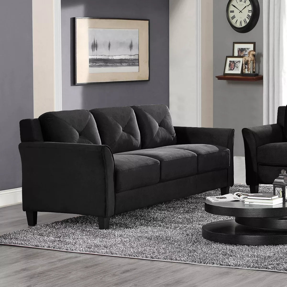 Harper Tufted Microfiber Sofa - Lifestyle Solutions