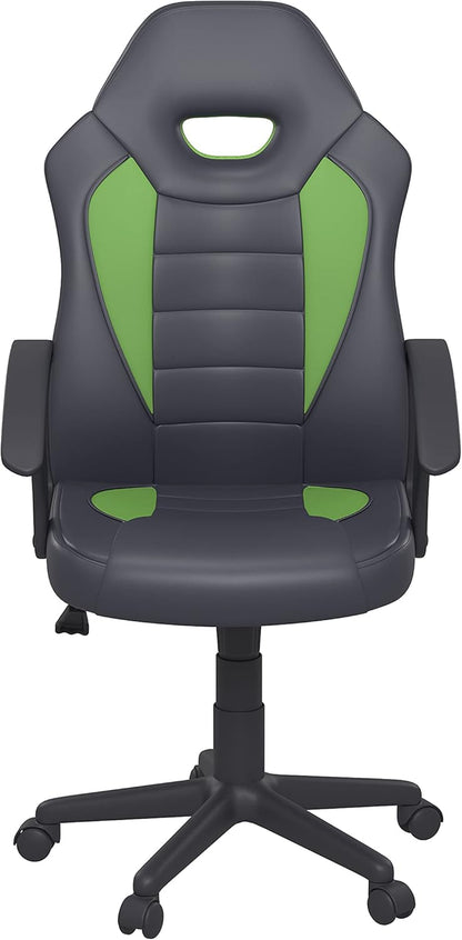 Henry Vegan Leather Gaming Chair, Green Envy