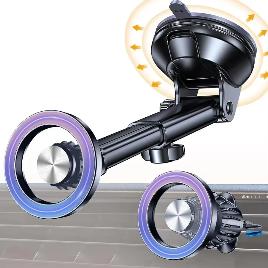 Coolpow for Magsafe Car Mountwindshield+Vent+Dashmagnetic Phone Holder for Car Phone Holder Mount Cell Phone Holders for Your C