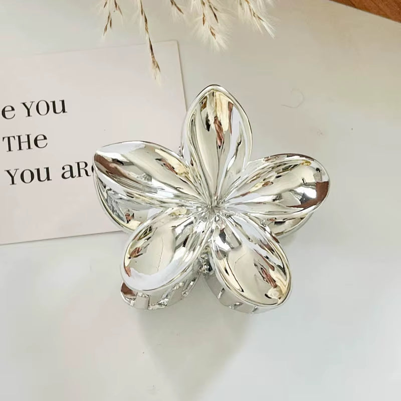 Leopard Print Flower Hair Claw Clips Women Girls Hawaiian Gradient Hairpins Hair Accessories Shark Barrettes Sweet Shark Claws