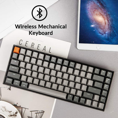 K2 75% Layout RGB Bluetooth Wireless Mechanical Keyboard with Gateron G Pro Brown Switch/Anti Ghosting/N-Key Rollover, Compact 84 Keys USB Wired Gaming Keyboard for Mac Windows-Version 2