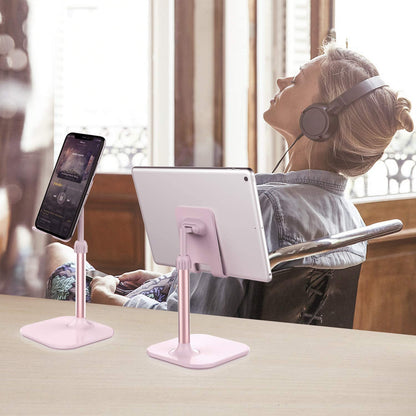 Cell Phone Stand, Stocking Stuffers Gifts for Teens Girls Boys Adults Women Men Mom Wife, Phone Stand for Desk, Phone Holder Stand Compatible with Iphone and All Mobile Phones Tablet, Pink