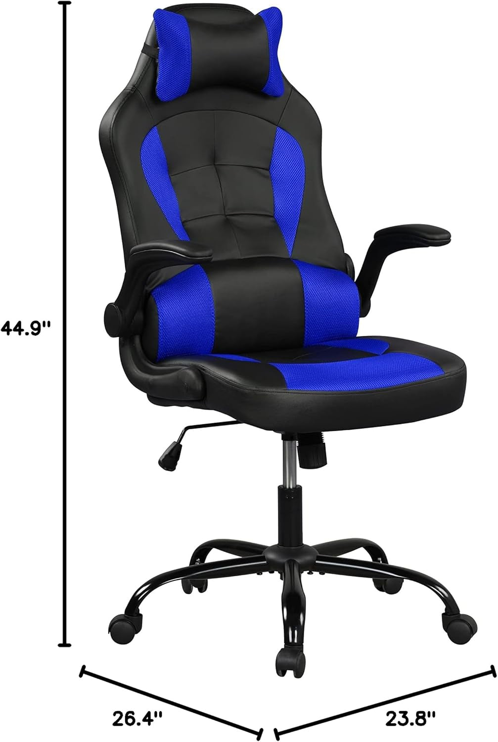 Valery Gaming Chair, Blue and Black